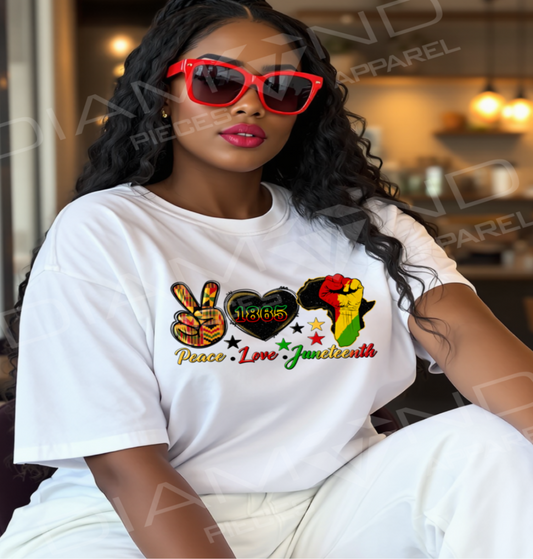 Peace. Love. Juneteenth. Luxe Top