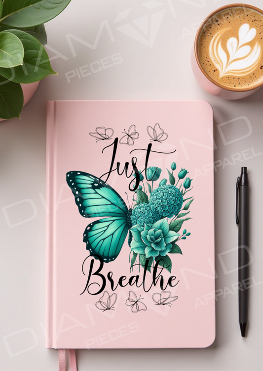 Just Breathe Butterfly & Floral Luxe Journal