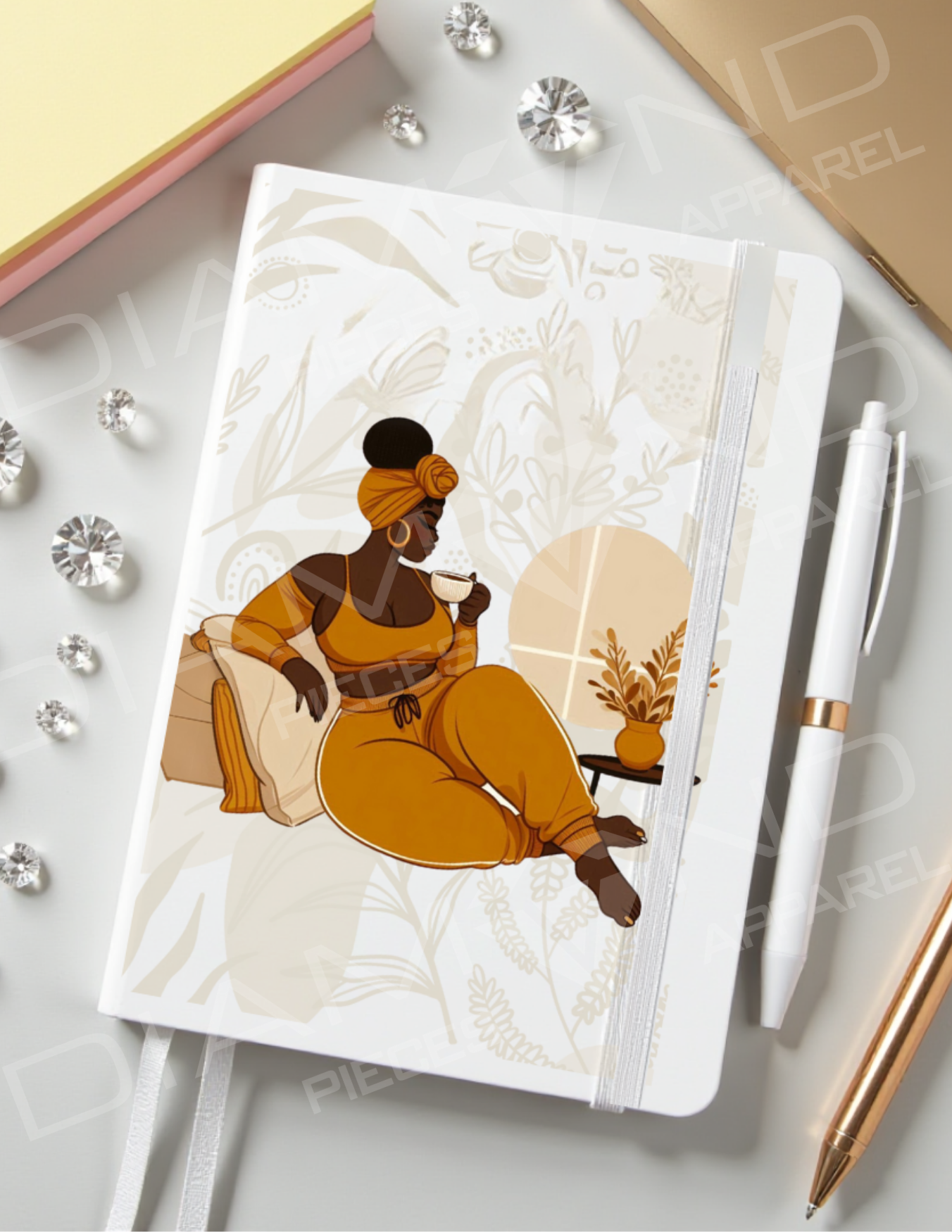 Cozy Cocoa Queen Journal – Melanin Self-Care & Reflection Blank Notebook