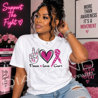 Peace • Love • Cure Breast Cancer Awareness