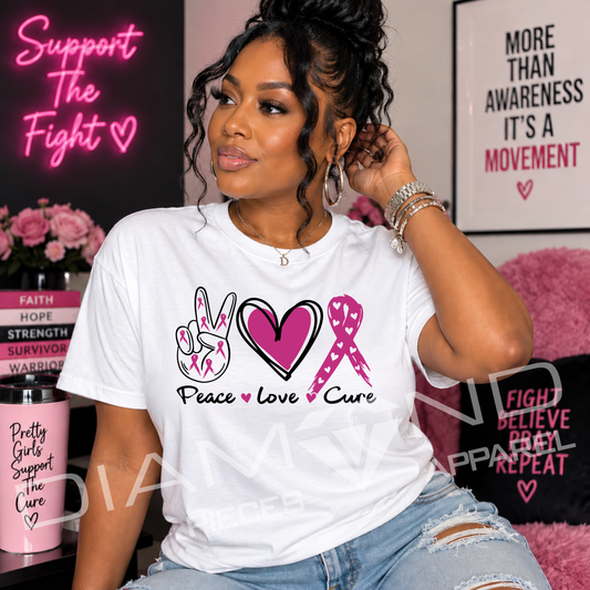Peace • Love • Cure Breast Cancer Awareness
