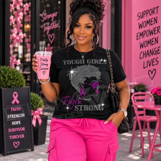 Tough Girls Fight Strong Rhinestone