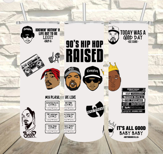 Retro Rhymes Tumbler: The 90's Hip Hop Tribute Cup