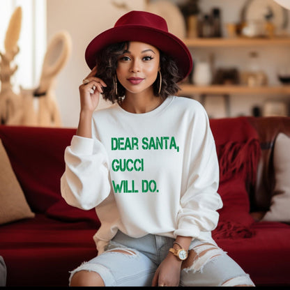 Dear Santa, Gucci Will Do | Luxe Holiday Graphic Top