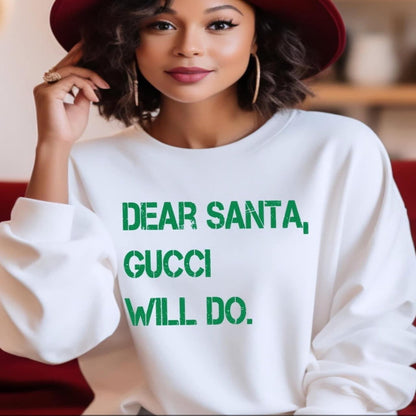 Dear Santa, Gucci Will Do | Luxe Holiday Graphic Top