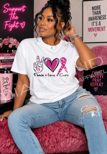 Peace • Love • Cure Breast Cancer Awareness