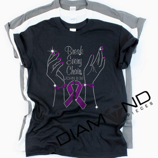 Break Every Chain (Pink Rhinestone Ribbon)