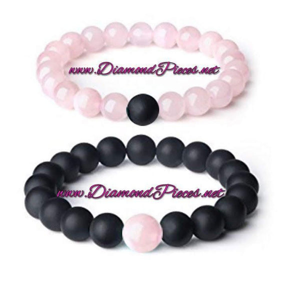 Breast Cancer Awareness Gemstone Bracelet