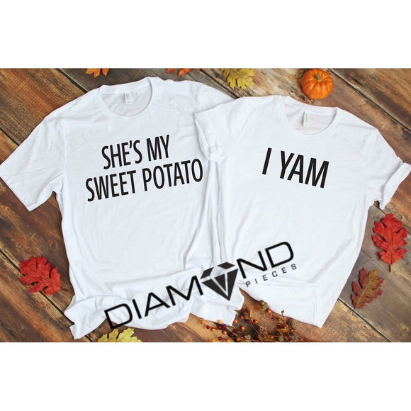 Sweet Potato & Yam Couple Shirt Set